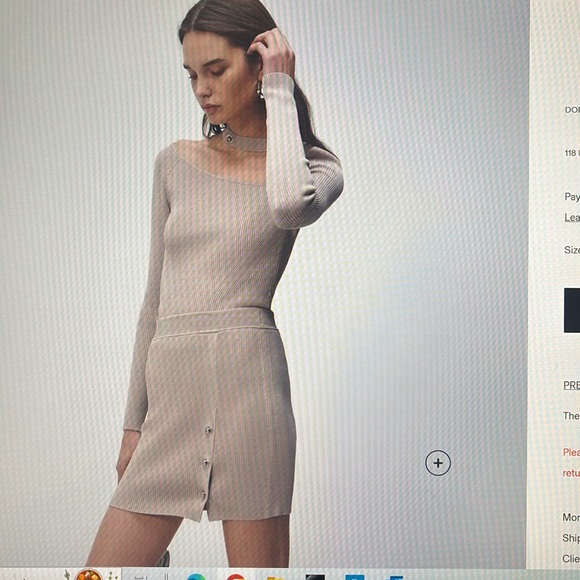 NWT Jonathan Simkhai The Dorthy Compact Rib Skirt Size Medium & Large - Picture 6 of 6